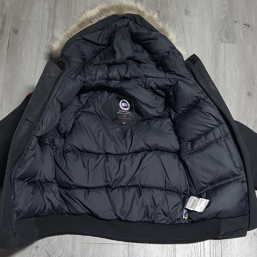 Canada Goose Black Jacket with Fur Hood - Picture 14 of 16